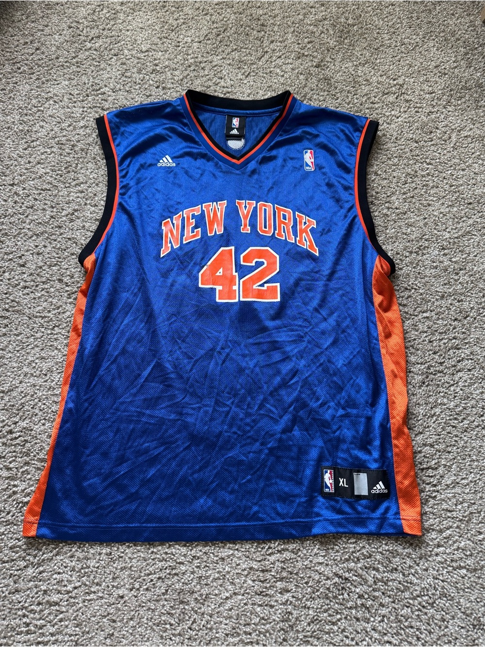 Vintage Adidas NBA New York Knicks David Lee Basketball Jersey Mens XL